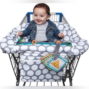 Boppy Shopping Cart Cover (Gray Jumbo Dots)